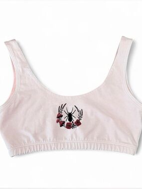 Purusha People Widow Curve Bralette Small Pale Pink Forest Fiber